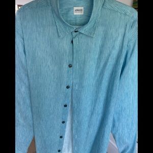 Armani Collezioni men's linen shirt like new